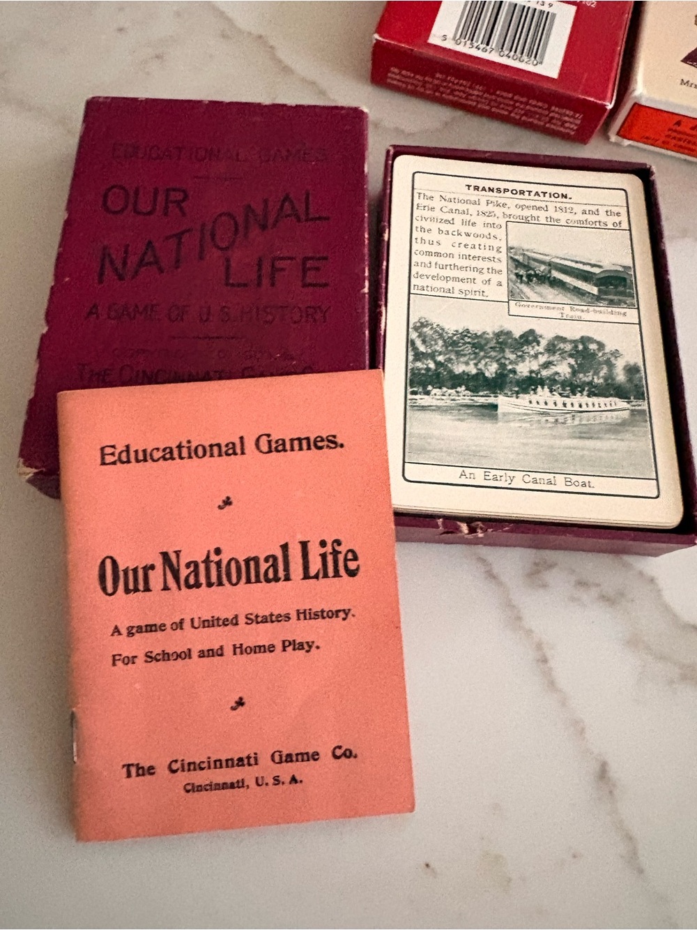 Antique 1903 Our National Life Cincinnati Game Company Card Game